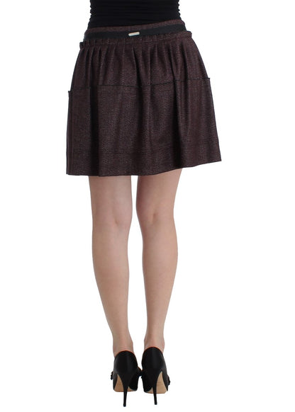 Purple Short Flannel Skirt