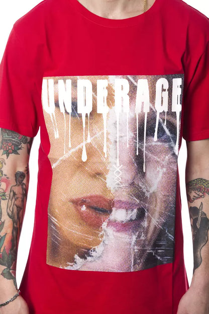 Red Cotton Men's T-Shirt