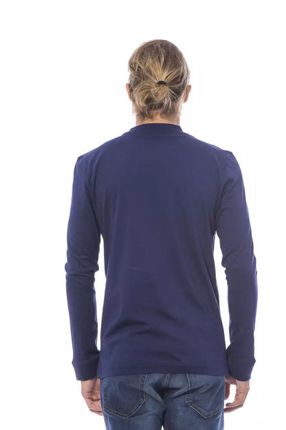 Blue Cotton Men's Sweater