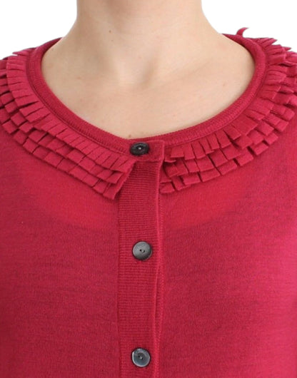 Pink wool cardigan