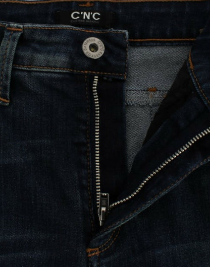 Blue straight leg jeans