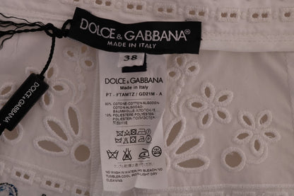 Mulicolor Majolica Cutout Capri Pants